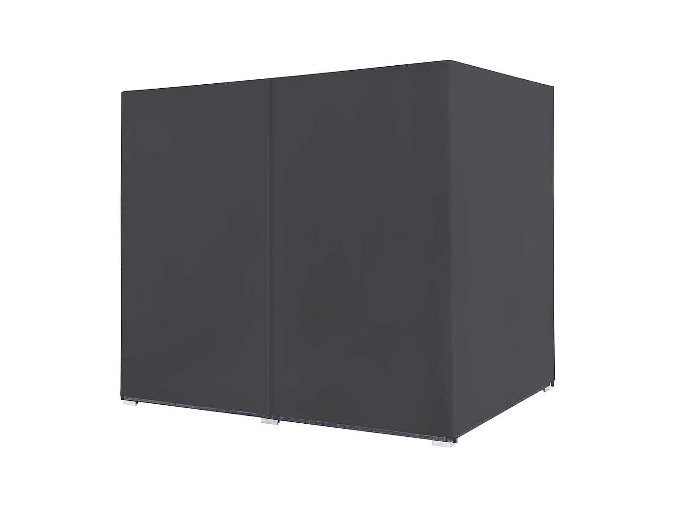 Espreguiçadeira de exterior com cortinas de vime resina cinza