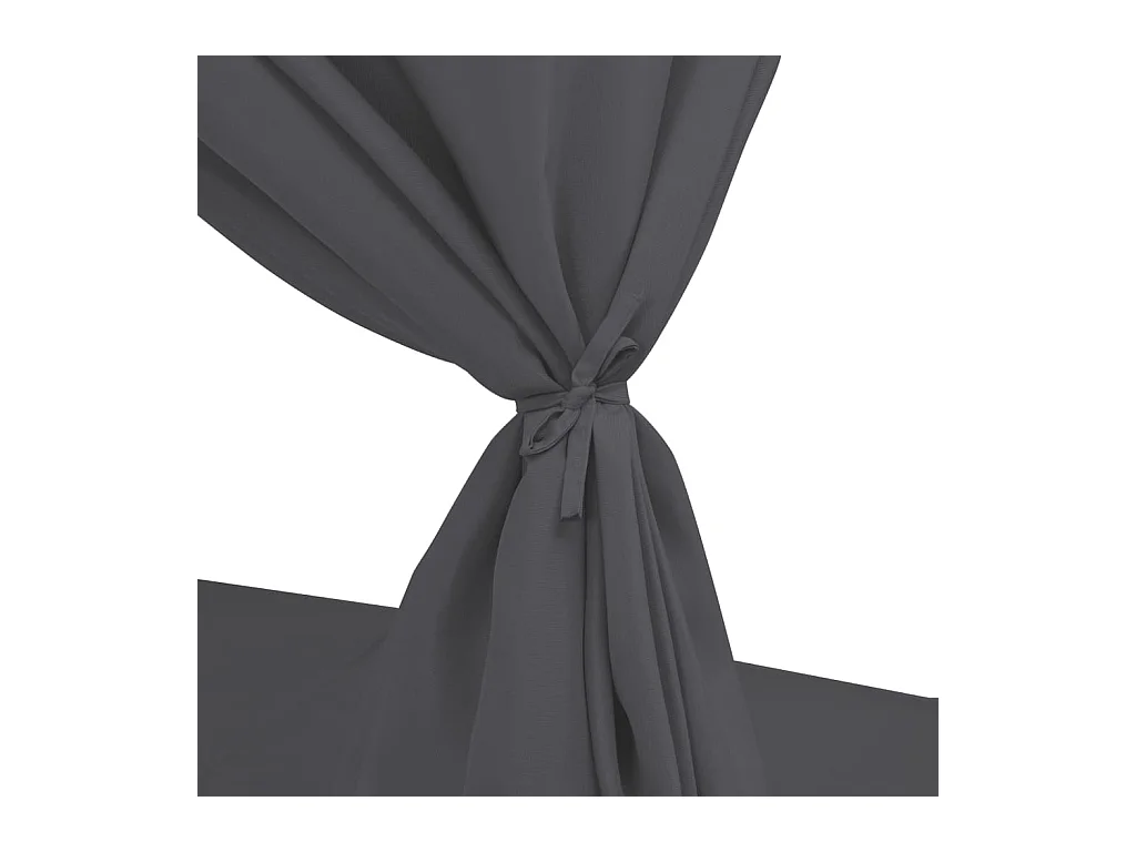 Espreguiçadeira de exterior com cortinas de vime resina cinza