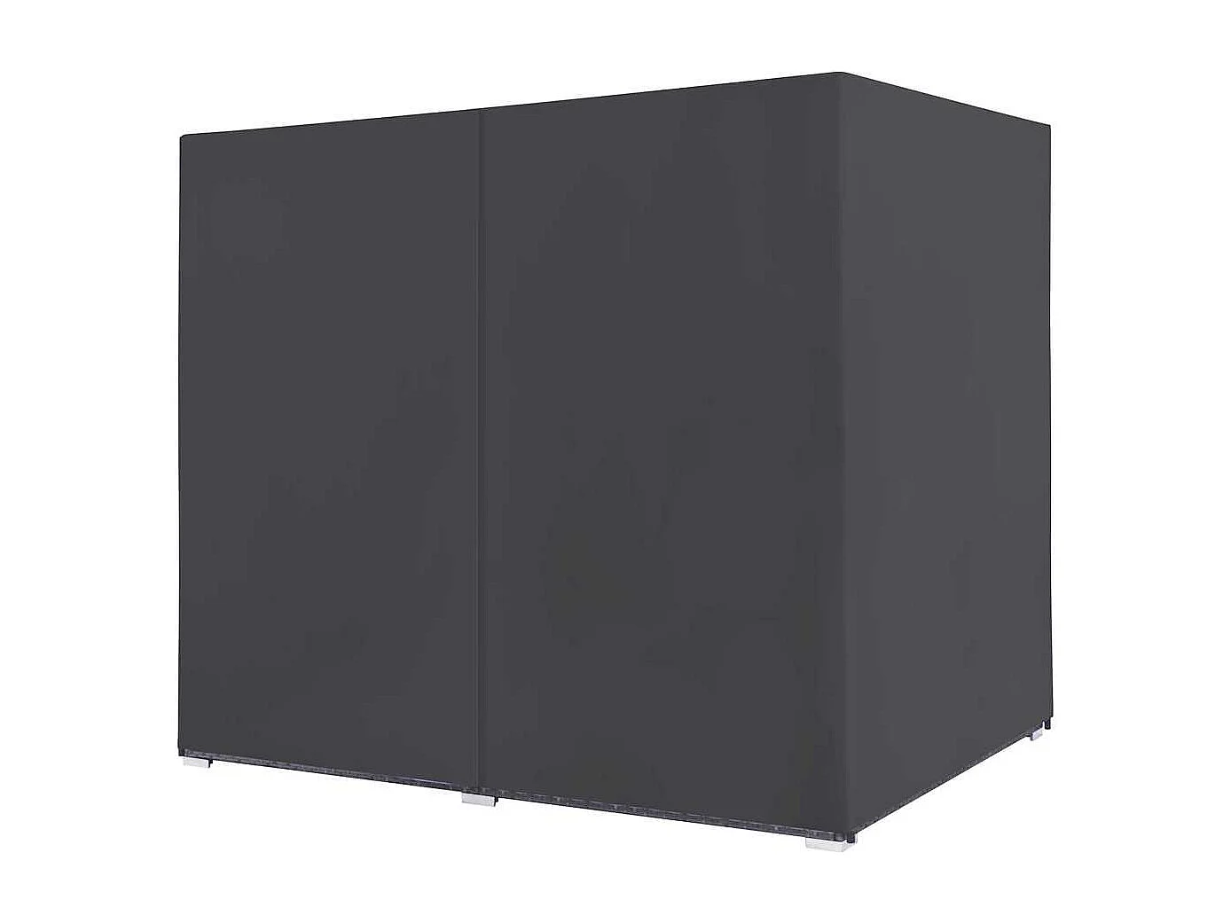 Poltroncina da esterno con tende In resina midollino Grigio