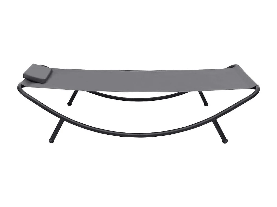 Letto da giardino Grigio 200x90 cm Acciaio