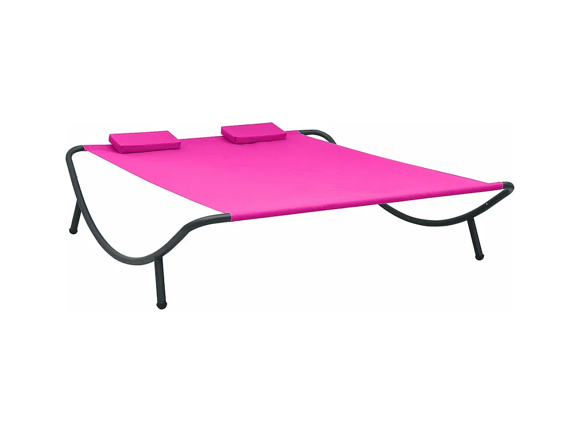 Lit de repos d'extérieur tissu rose