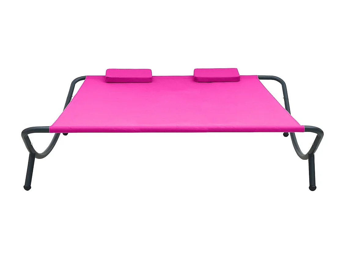 Lit de repos d'extérieur tissu rose