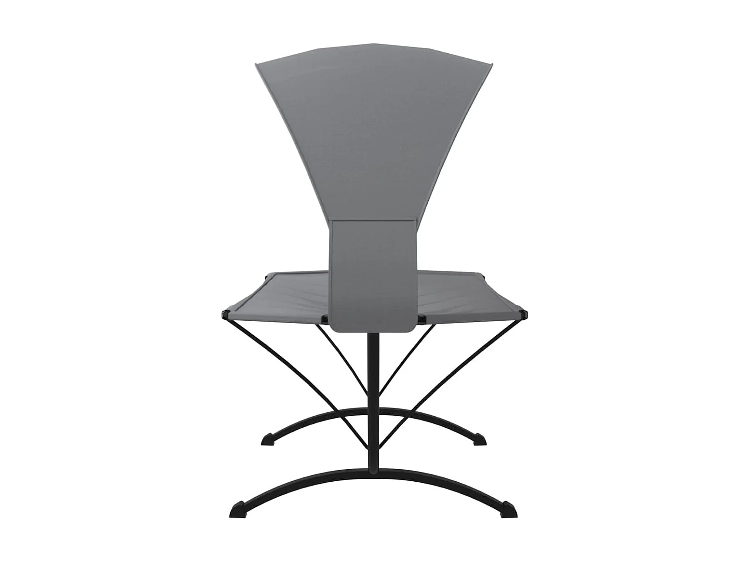 Lettino da esterno con baldacchino Steel Grey e tessuto Oxford