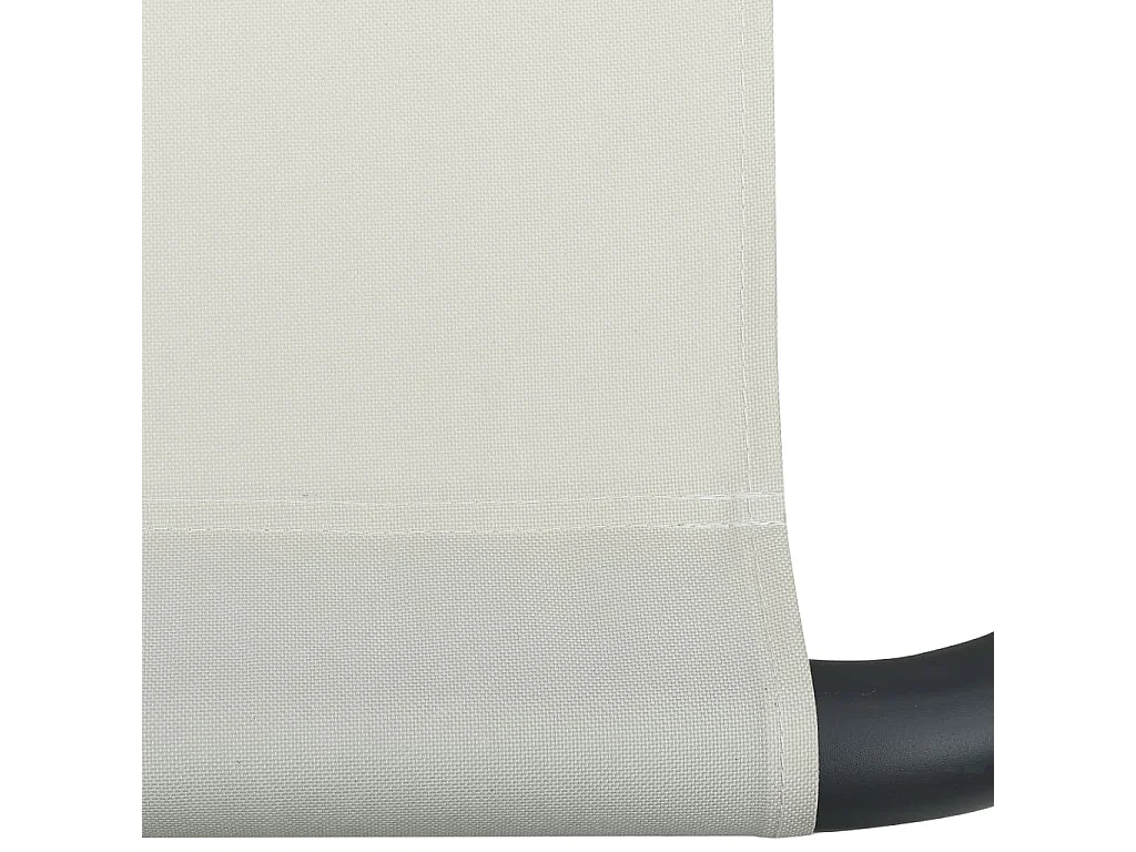 Lettino da esterno con baldacchino e cuscini bianco panna