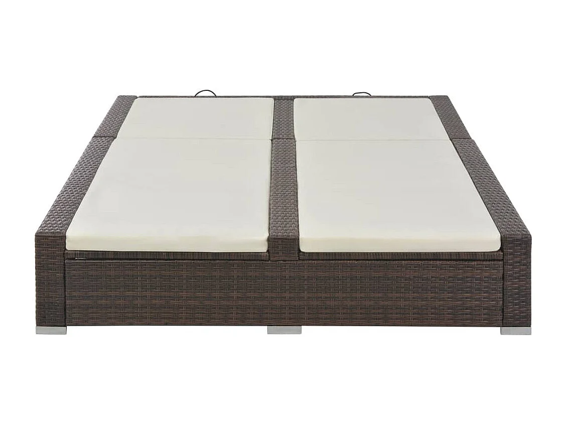 Poltrona dupla em resina tecida marrom