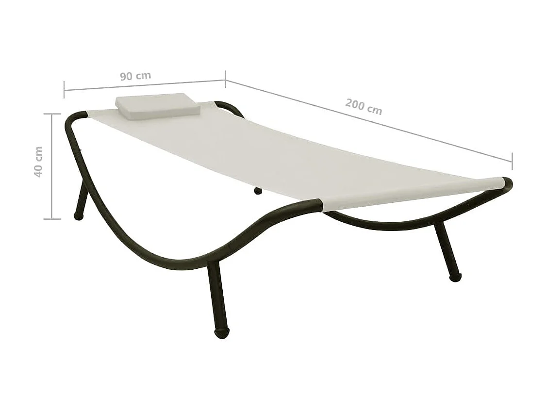 Canteiro creme 200x90 cm aço