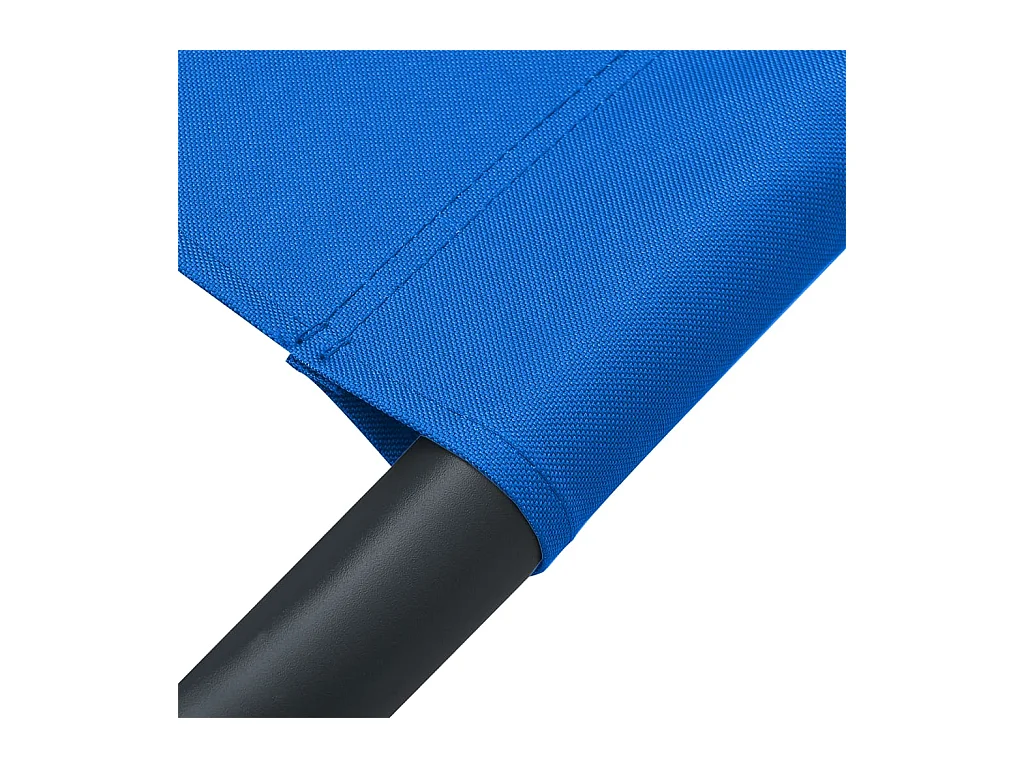 Chaise longue d'extérieur tissu bleu