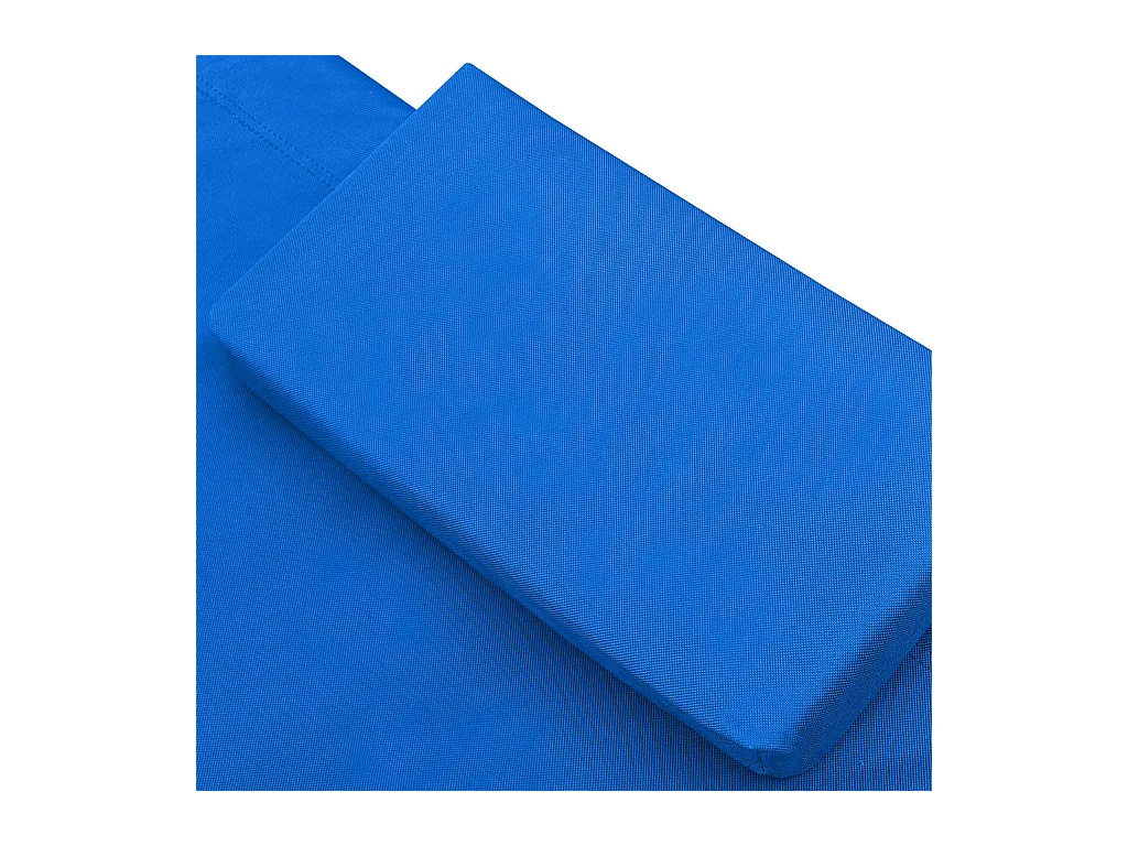 Chaise longue d'extérieur tissu bleu