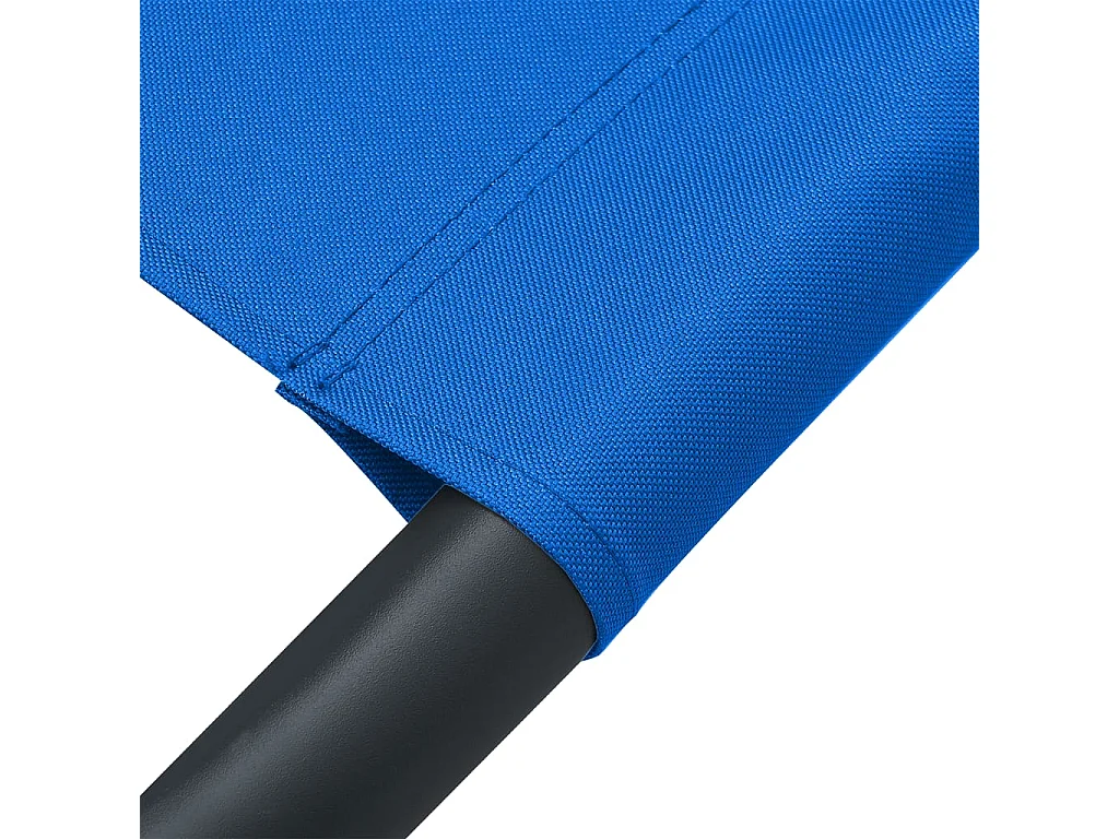 Chaise longue d'extérieur tissu bleu