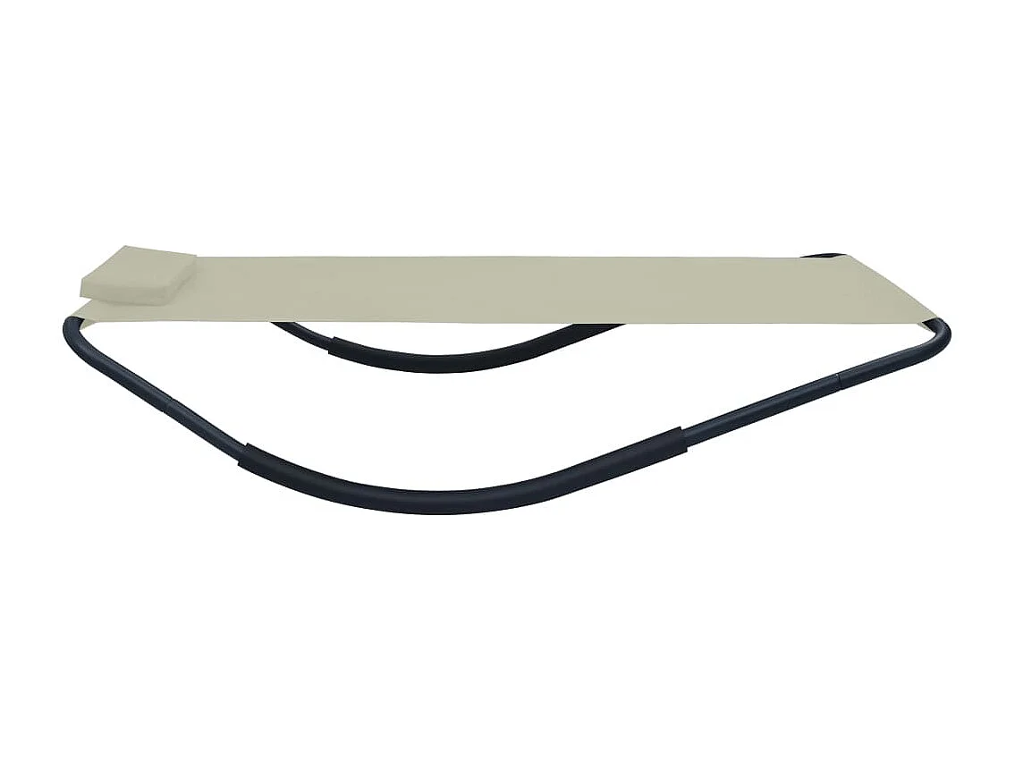 Cama de jardim Creme 200x90 cm Aço
