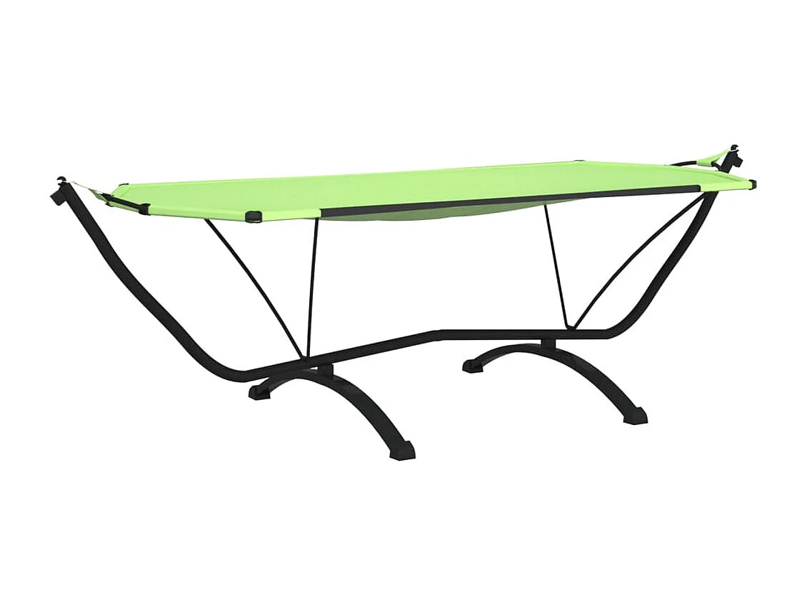 Lit de repos d'extérieur avec auvent Vert Acier et tissu Oxford