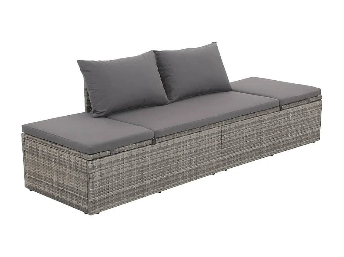 Canteiro de jardim cinza 195x60 cm vime resinado