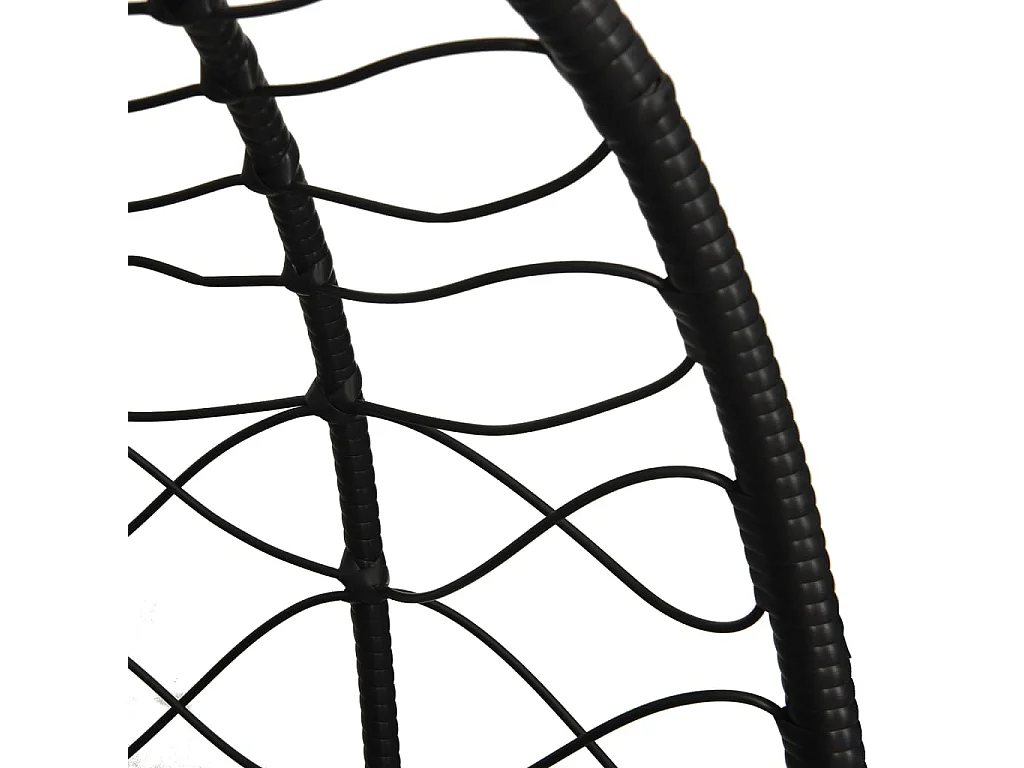 Poltroncina sospesa a forma di uovo con cuscino Antracite