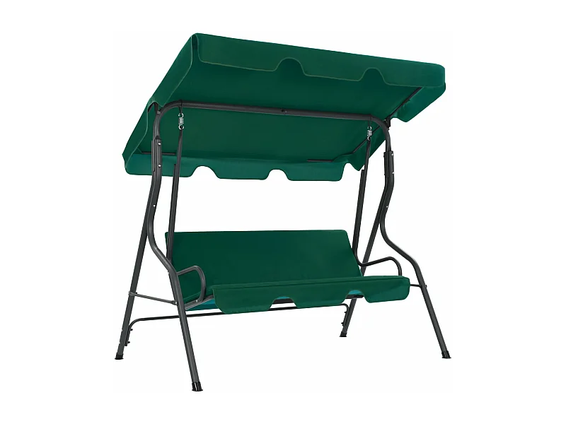 Altalena da giardino Verde 170 x 110 x 153 cm Tessuto
