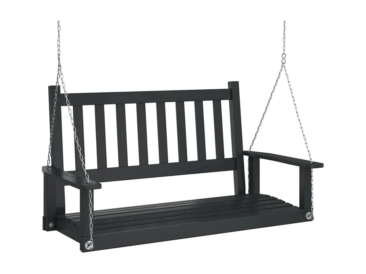 Dondolo da giardino con catene metalliche in legno massello di abete