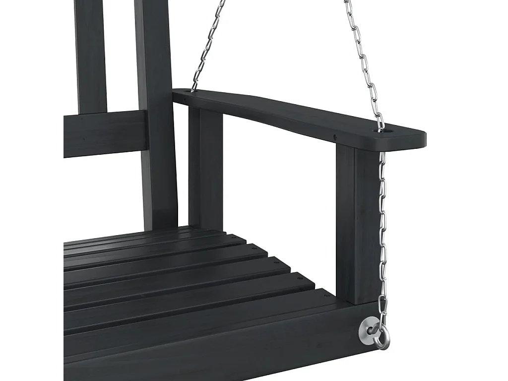 Dondolo da giardino con catene metalliche in legno massello di abete