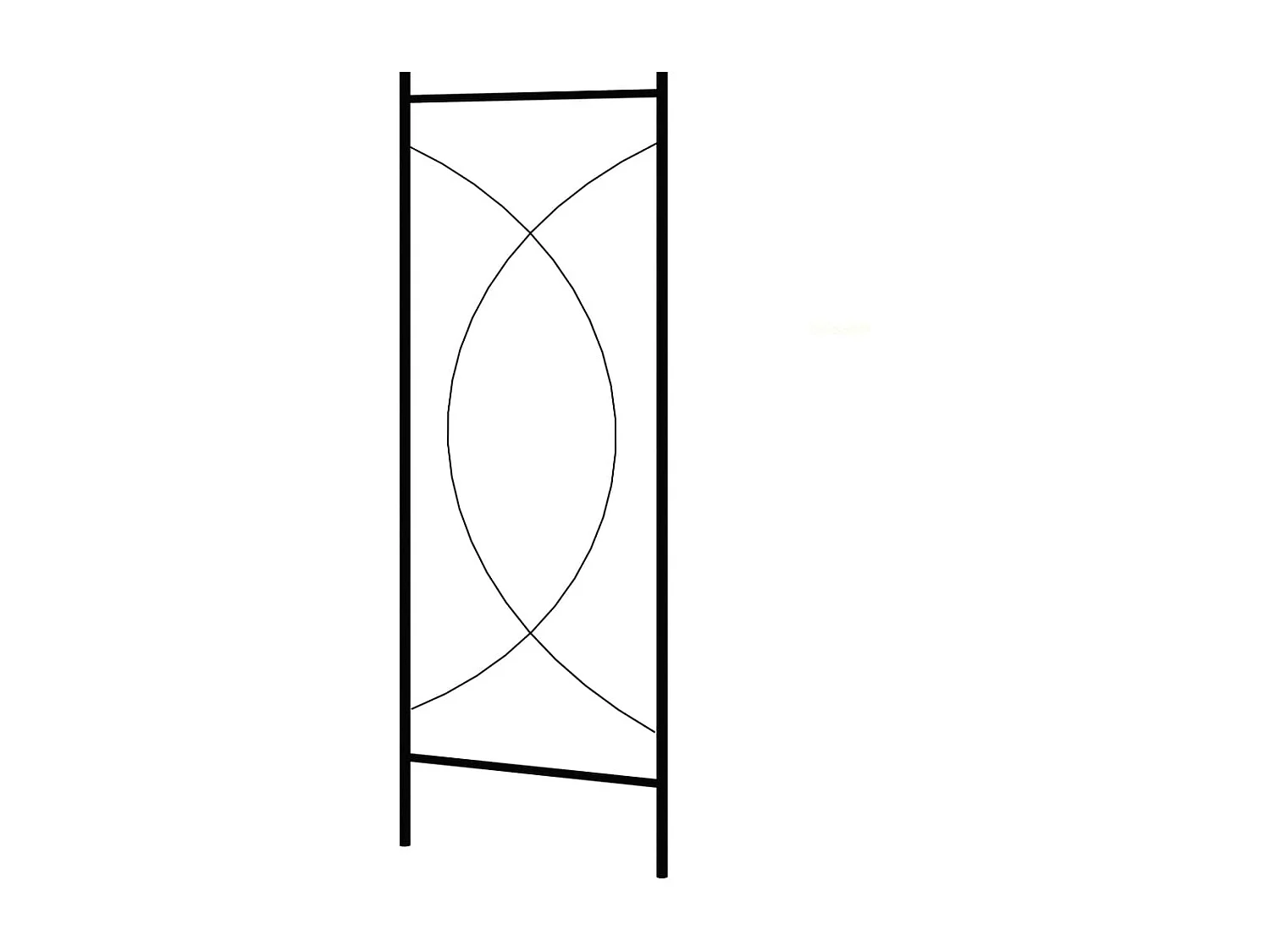 Tuinboog Zwart 150x34x240 cm Ijzer