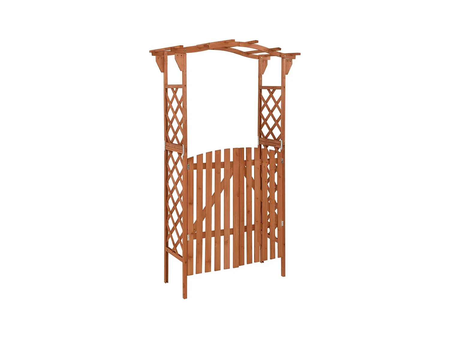 Pergola met poort 116x40x204 cm Massief dennenhout