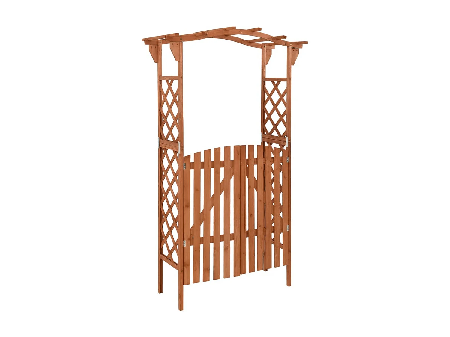 Pergola avec portail 116x40x204 cm Bois de sapin massif