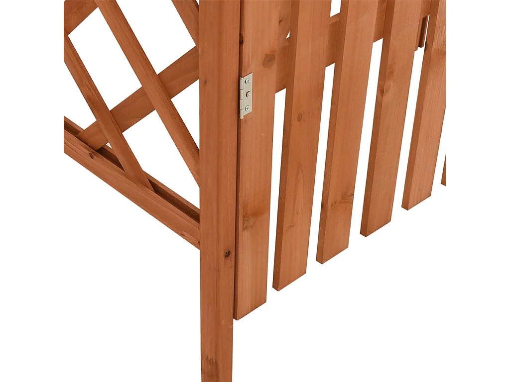 Pergola avec portail 116x40x204 cm Bois de sapin massif