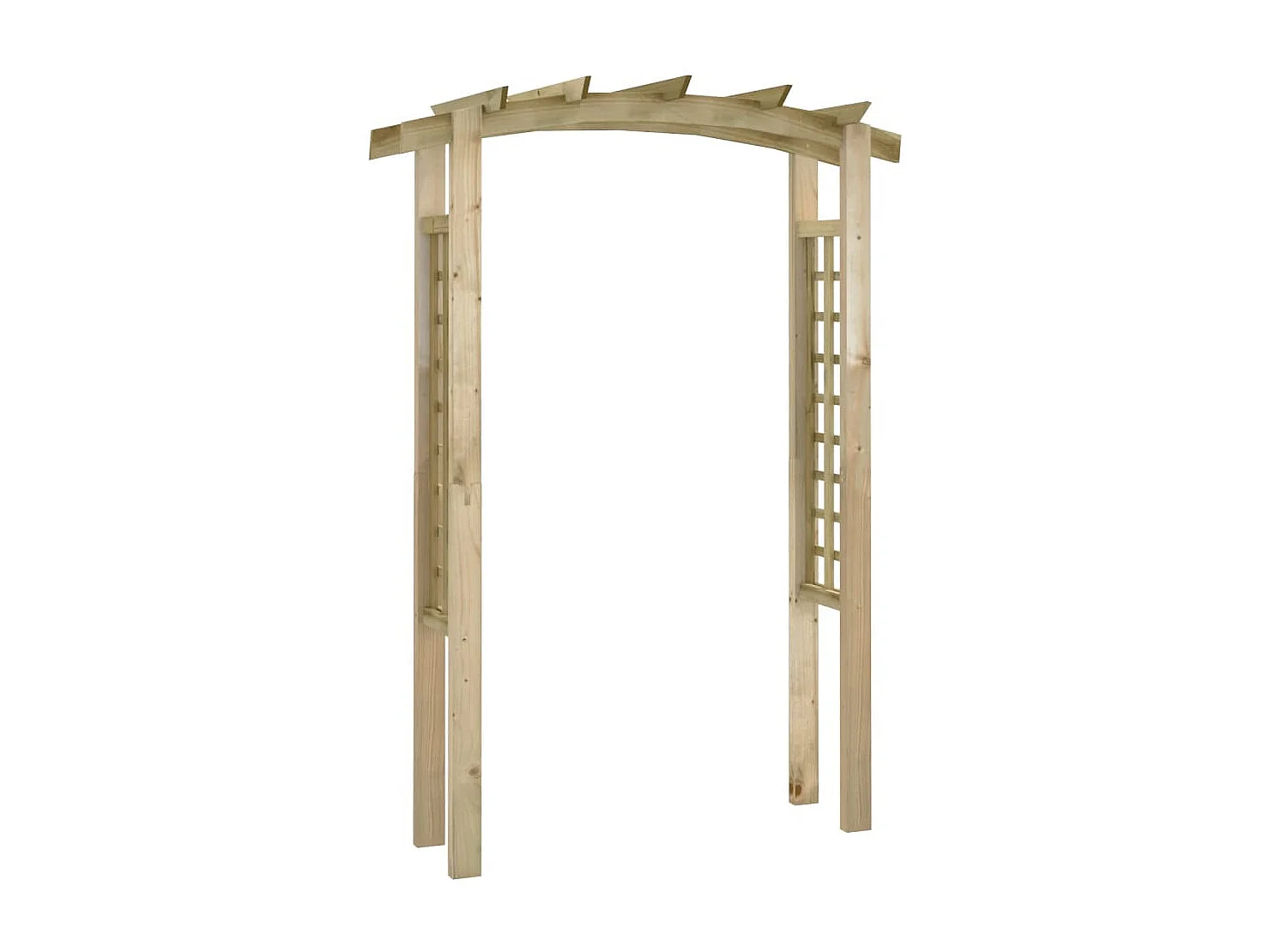 Voûte en treillis 150x60x210 cm Bois