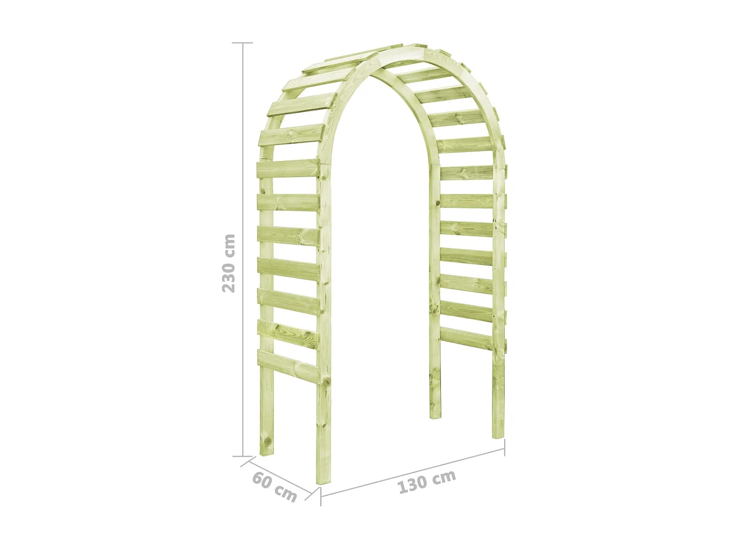 Pergola de jardin 130x60x230 cm Bois de pin imprégné