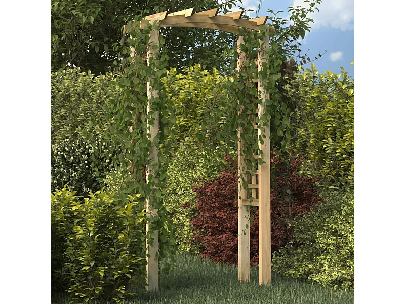 Arco de celosía 110x60x210 cm Madera maciza de pino impregnada