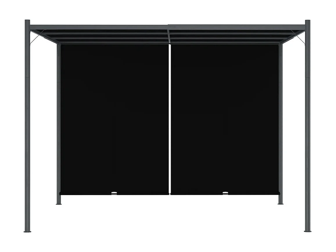 Pergola de jardin avec toit rétractable 3x3 m Anthracite