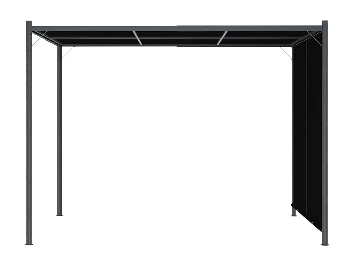 Pergolato da giardino con tetto retrattile 3x3 m Antracite