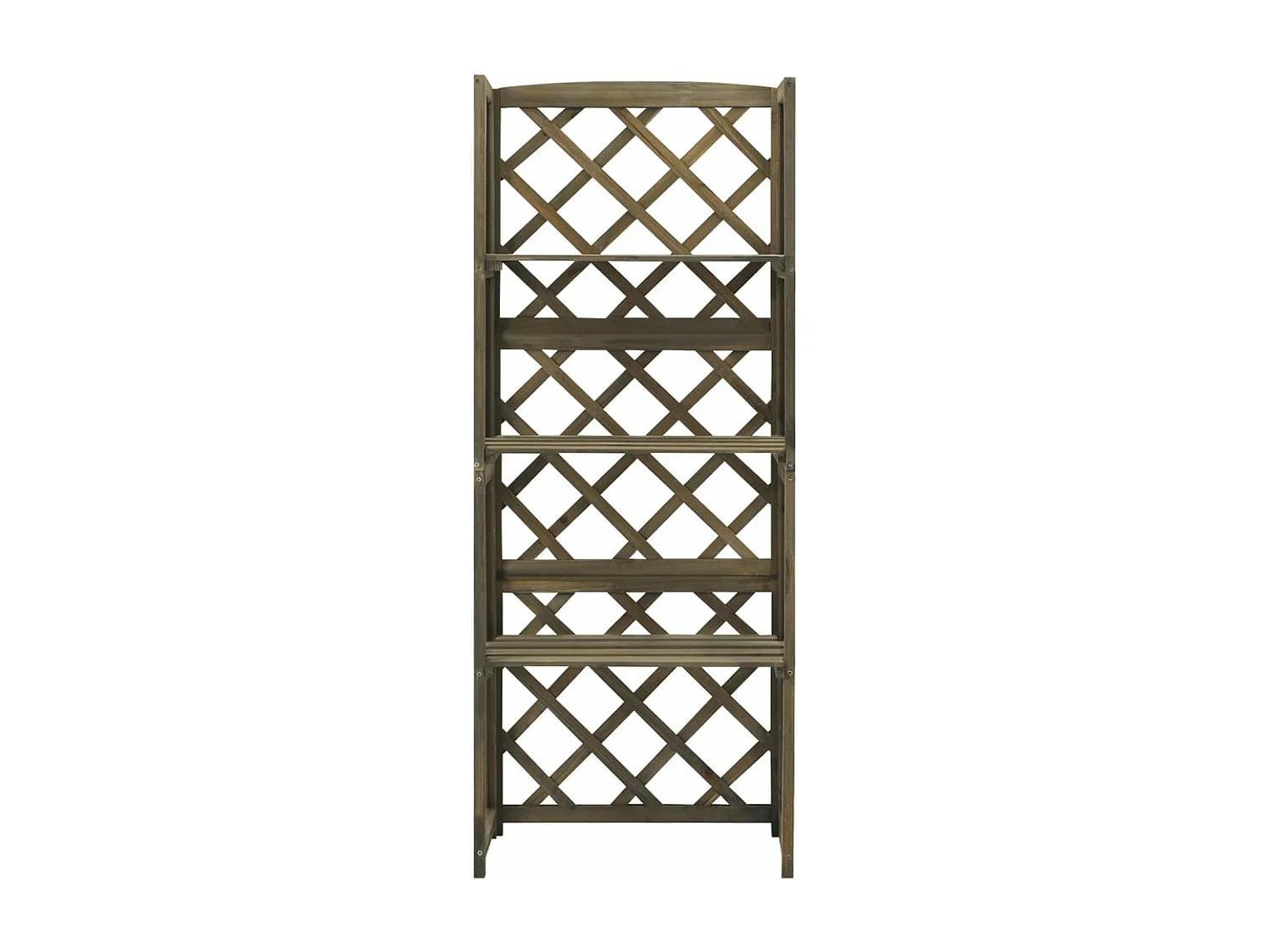Treillis avec étagères Gris 55x30x140 cm Bois de sapin massif