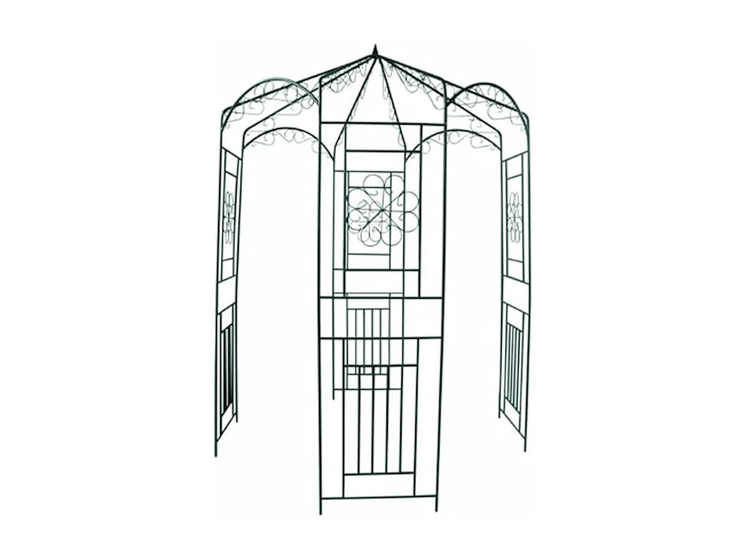 Arco da giardino 250 cm Verde scuro