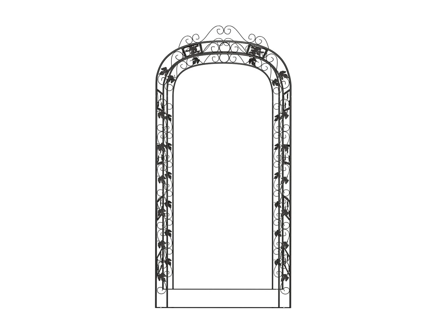 Arche de jardin Noir 116x45x240 cm Acier