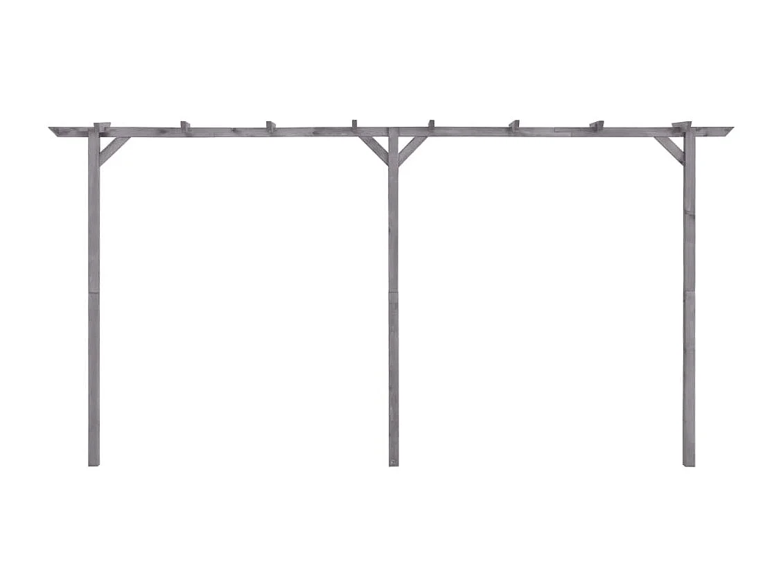 Pergola de jardin Gris 400x40x205 cm Bois de pin imprégné
