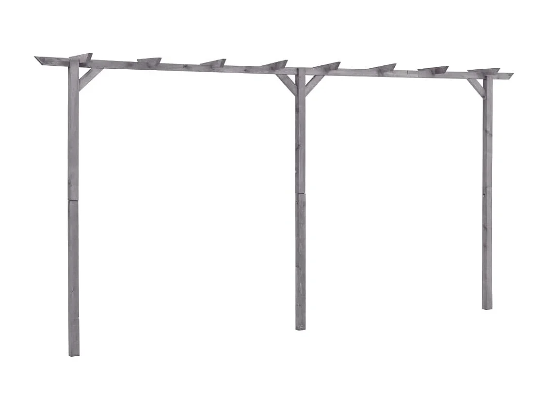 Pergola de jardin Gris 400x40x205 cm Bois de pin imprégné