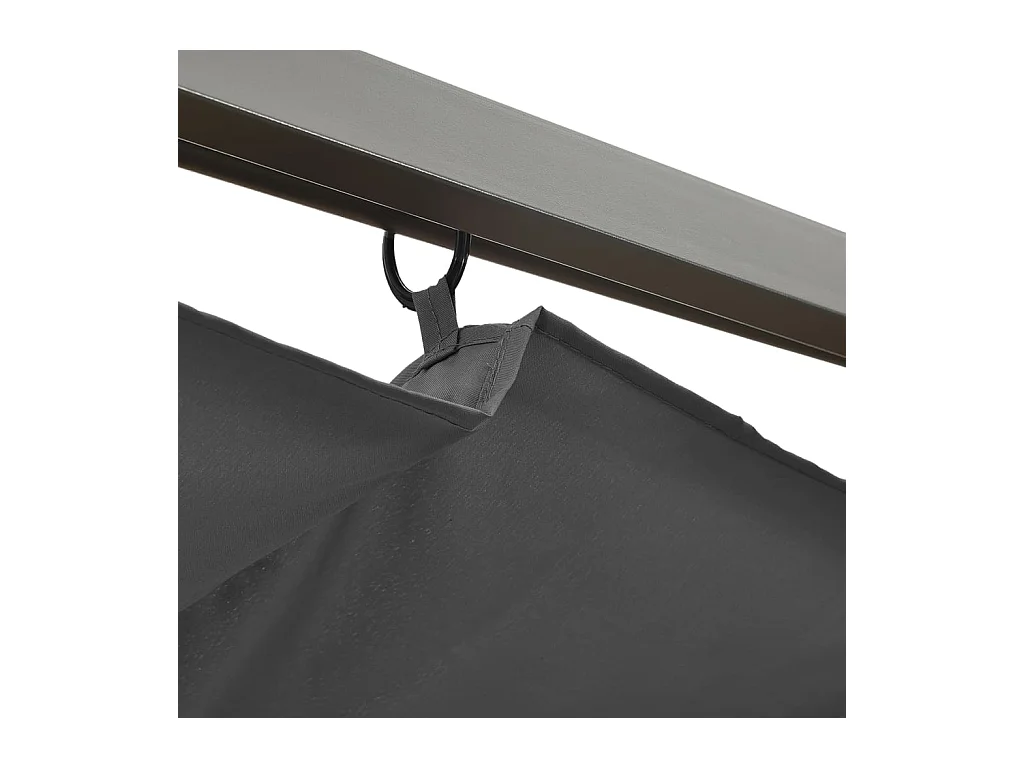 Pergola avec toit rétractable anthracite 3x3 m acier 180 g/m²