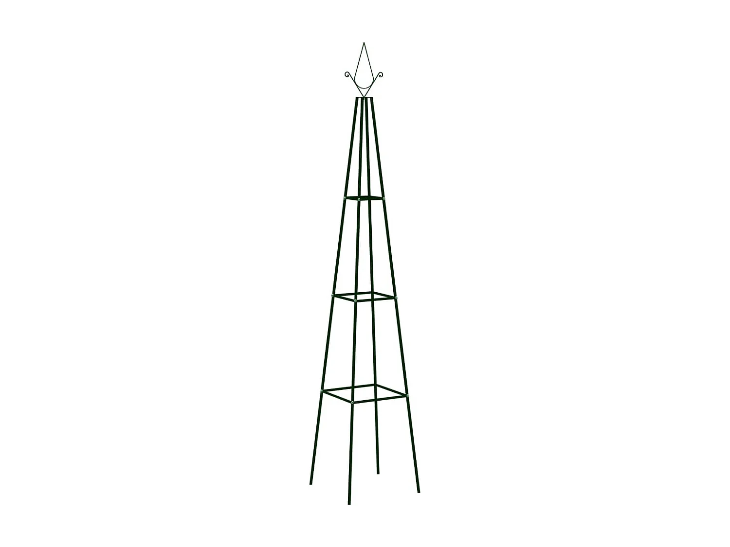 Soportes para plantas trepadoras 2 uds Verde oscuro 35x35x195 cm Hierro