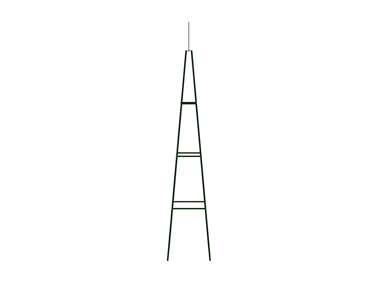 Supporti Piante Rampicanti 2 pz Verde scuro 35x35x195 cm Ferro