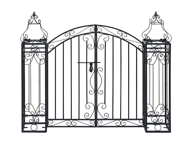 Cancello ornamentale da giardino Ferro battuto 122x20,5x100 cm