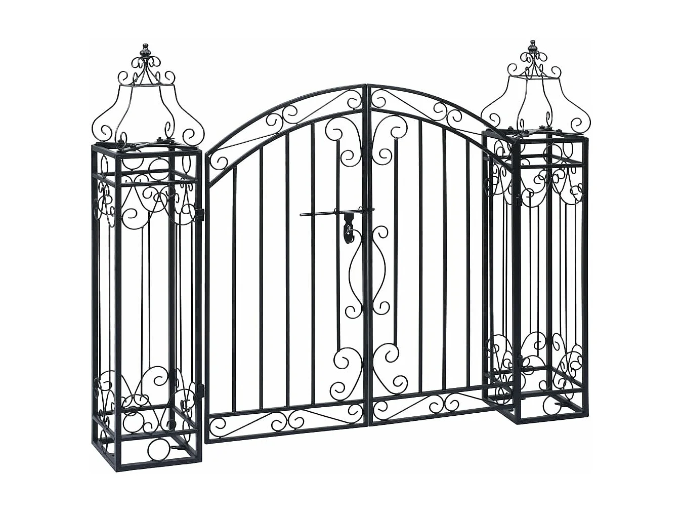 Portão de jardim ornamental Ferro forjado 122x20,5x100 cm