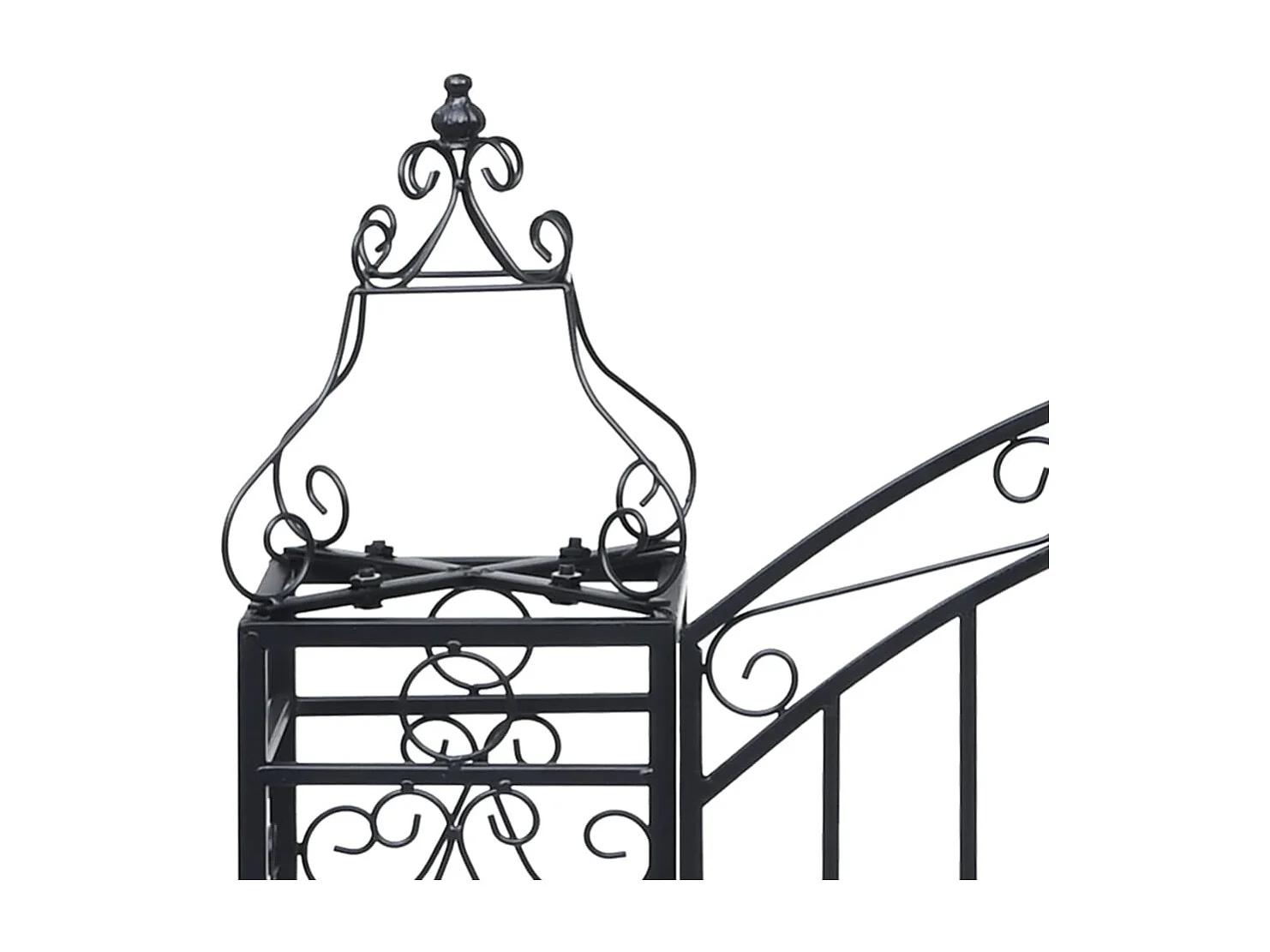 Portão de jardim ornamental Ferro forjado 122x20,5x100 cm