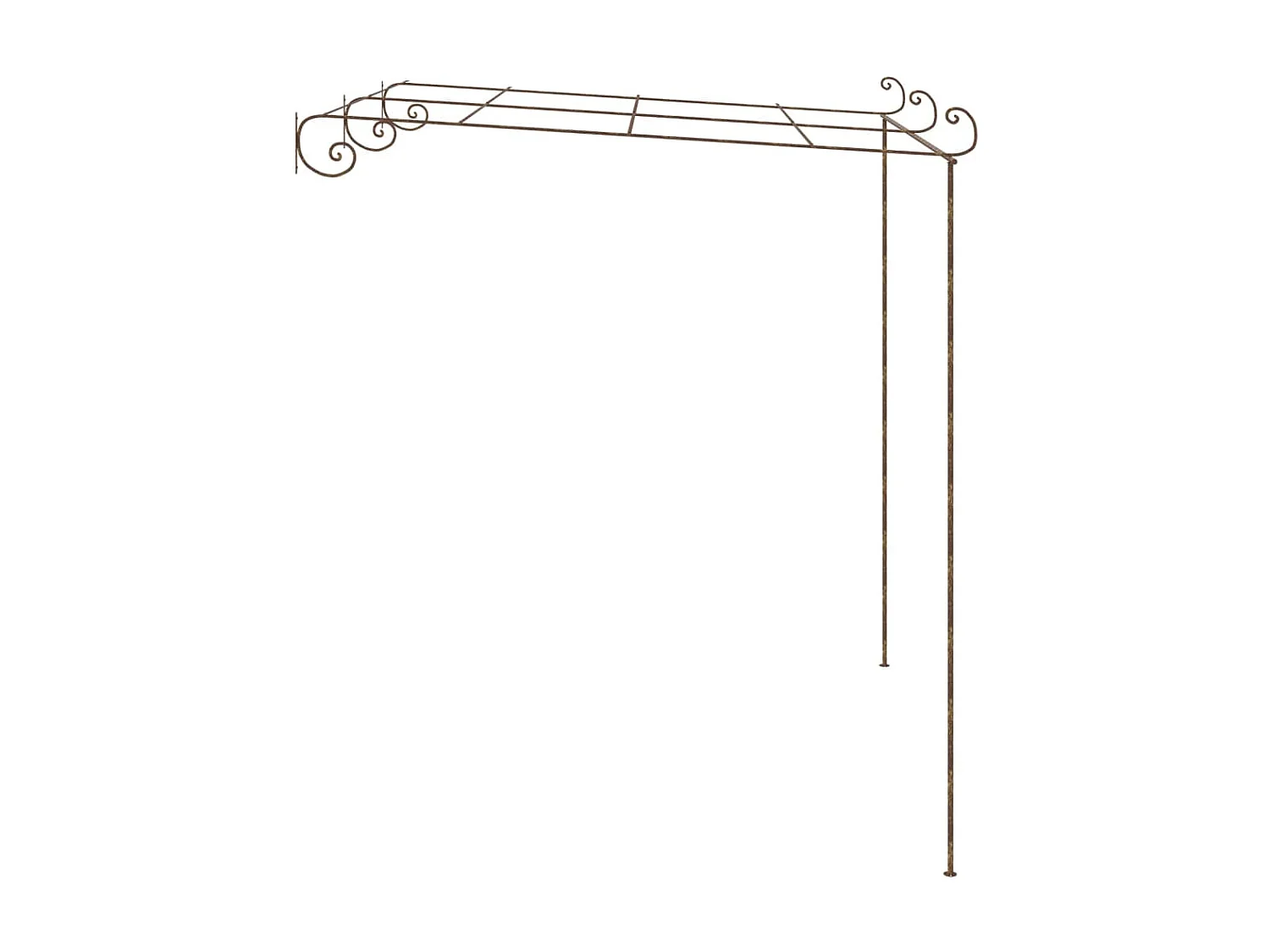 Tuinpergola Antiek bruin 3x3x2,5m Ijzer