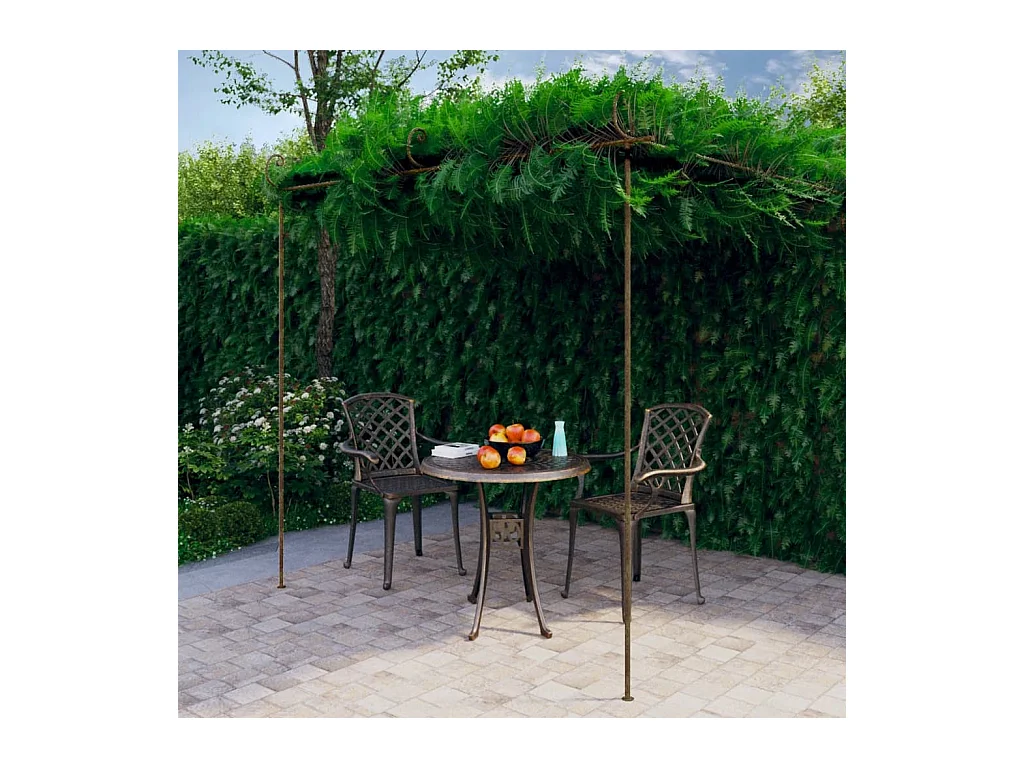 Tuinpergola Antiek bruin 3x3x2,5m Ijzer