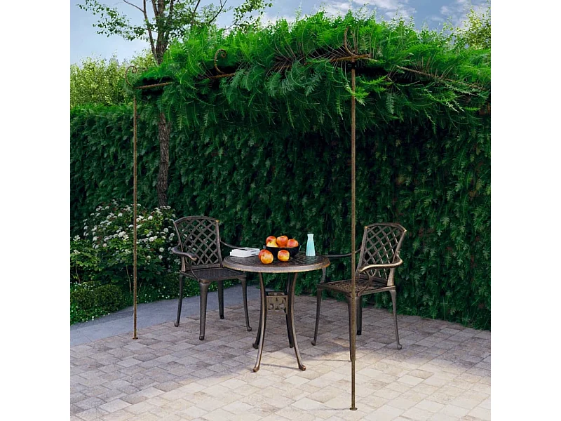 Pergola de jardin Marron antique 3x3x2,5 m Fer