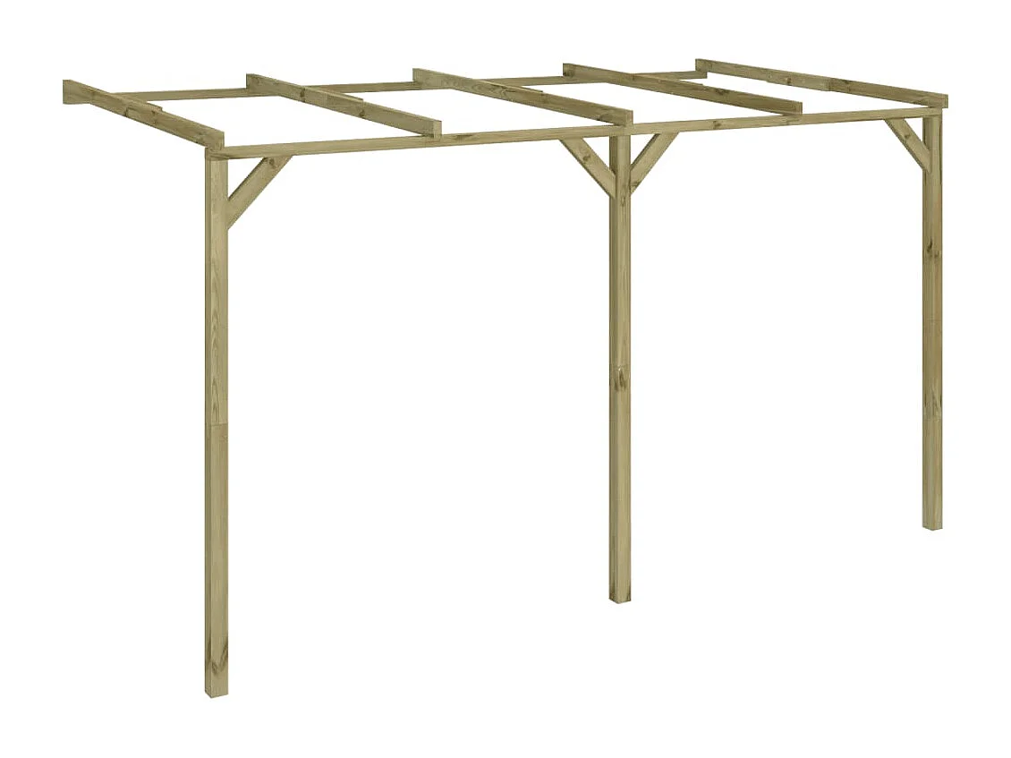 Pérgola inclinada 2 x 4 x 2,2 m Madeira
