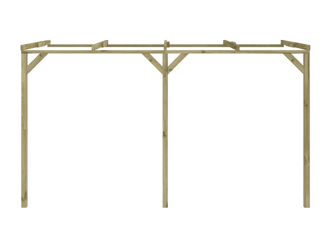 Pérgola inclinada 2 x 4 x 2,2 m Madeira