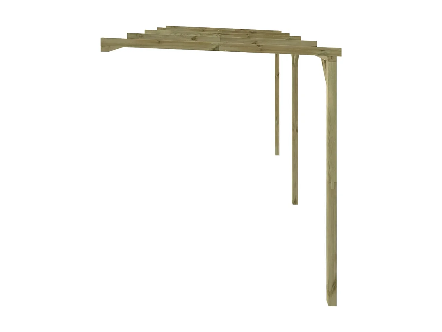 Pérgola inclinada 2 x 4 x 2,2 m Madeira