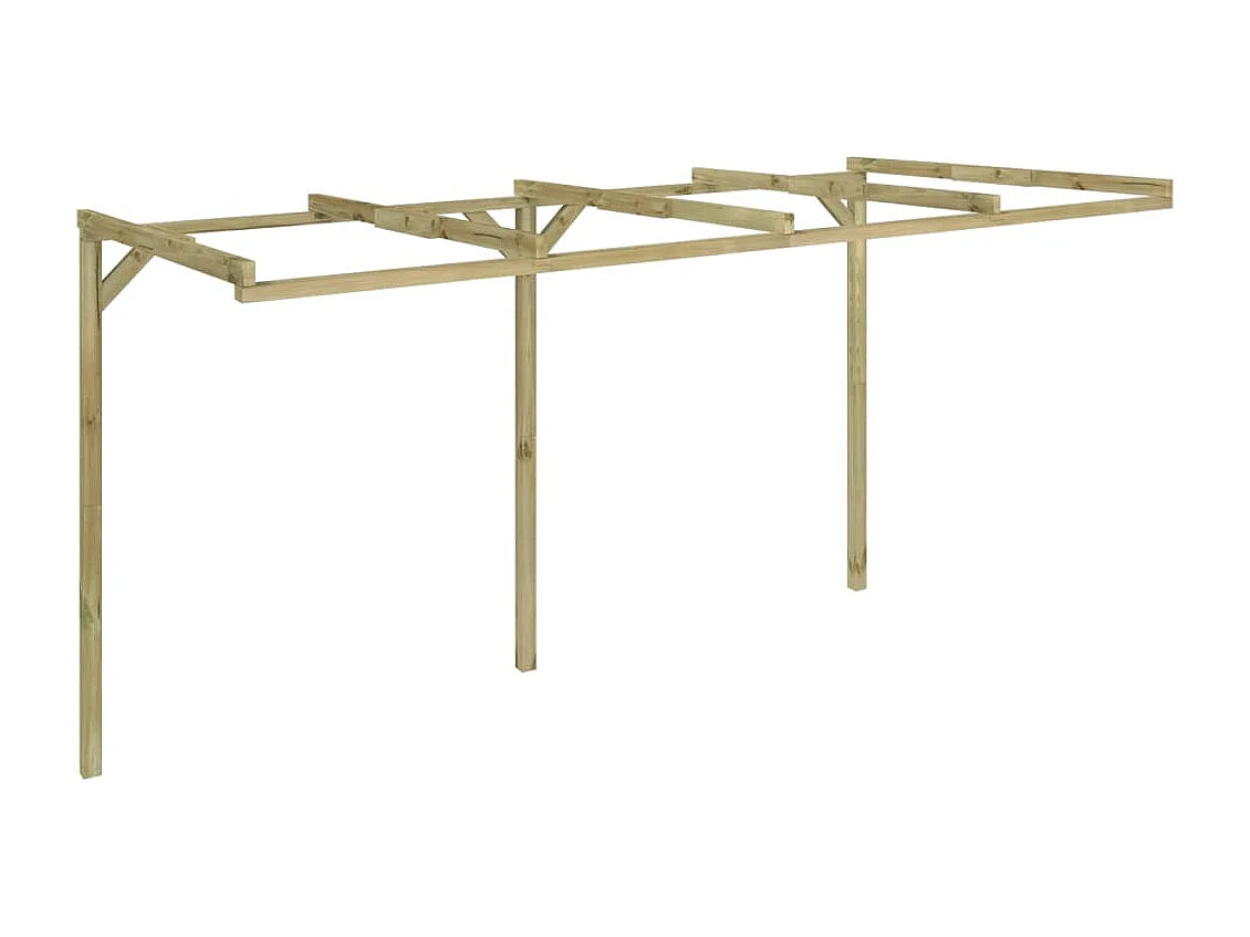 Pérgola inclinada 2 x 4 x 2,2 m Madeira