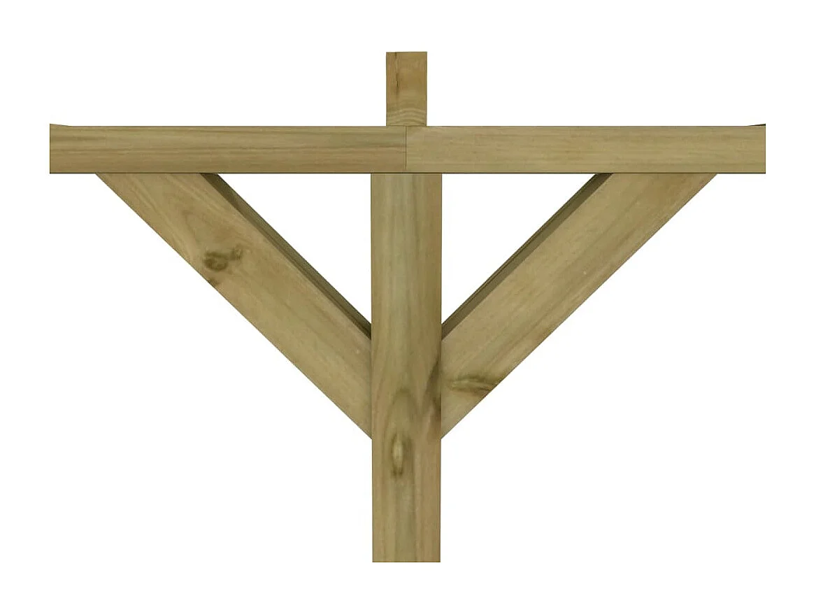 Pérgola inclinada 2 x 4 x 2,2 m Madeira