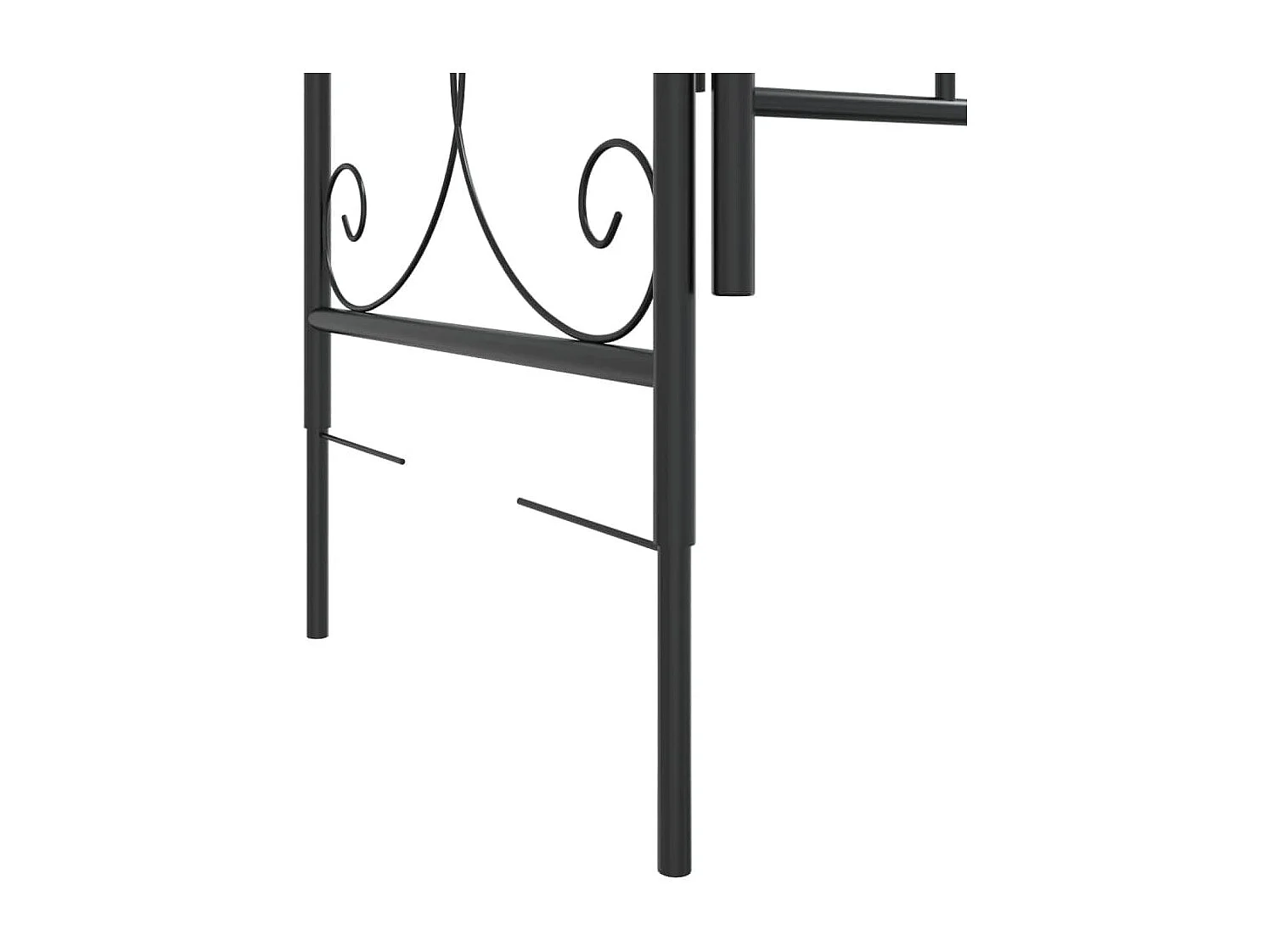Arche de jardin avec portail noir 108x45x235 cm acier