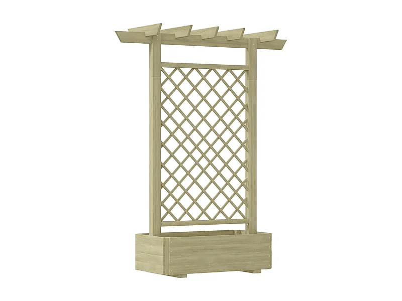Jardinière pergola 162 x 56 x 204 cm Bois
